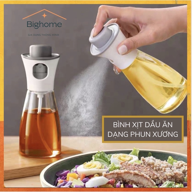 Bình xịt dầu ăn -phun sương cho nồi chiên không dầu chai thủy tinh cao cấp 180ml BX15