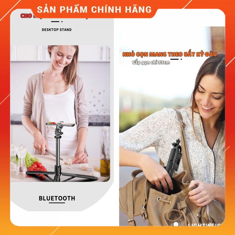 Gậy chụp ảnh 3 chân đa chức năng CYKE Q05 kéo dài 1m58 - Gậy livetream, sefie, tripod - Chân đế siêu chắc chắn MSP36525