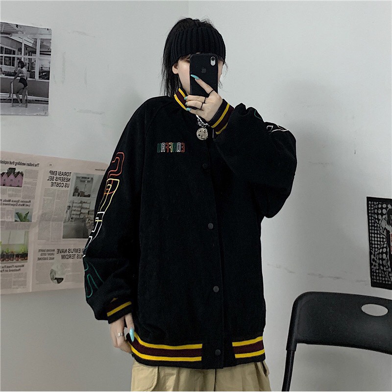 Áo Khoác Bomber Nam Nữ - Áo Khoác Kaki Unisex EOHFFRU Vải Nhung Siêu Hot - LP.STORE | BigBuy360 - bigbuy360.vn