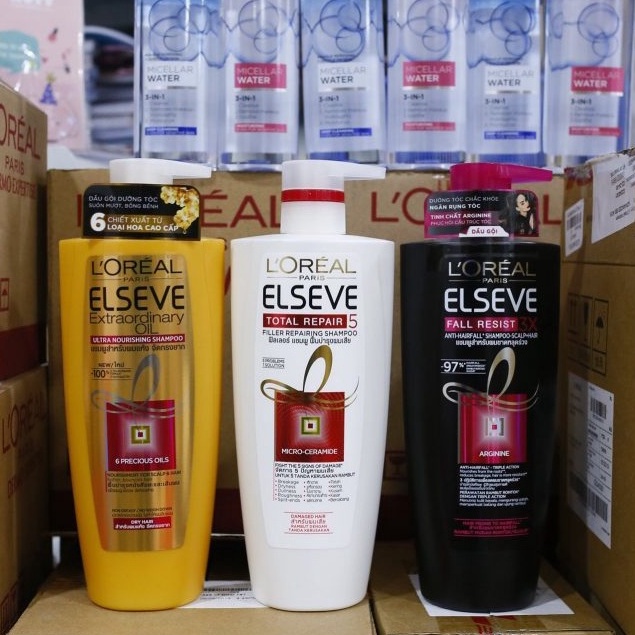 Dầu Gội Loreal Paris - L'Oréal Paris Elseve Total Repair 5 / Extraordinary Oil / Fall Resist 3X Shampoo