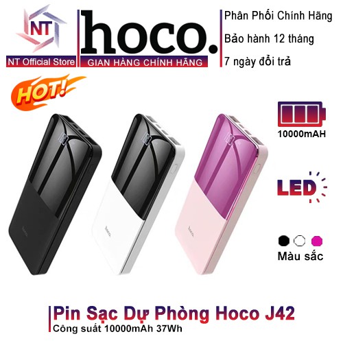 Pin Sạc Dự Phòng Hoco J42 High Power Chính Hãng 10000mAh 37Wh Màn Hình Led Thông Minh – Bảo Hành 12 Tháng | WebRaoVat - webraovat.net.vn