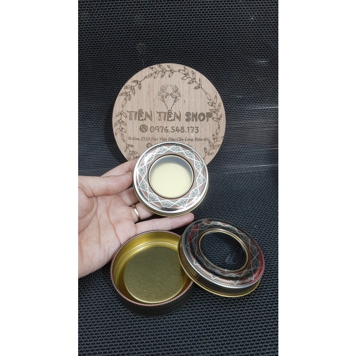 Hũ nhôm đựng saffron hoa văn