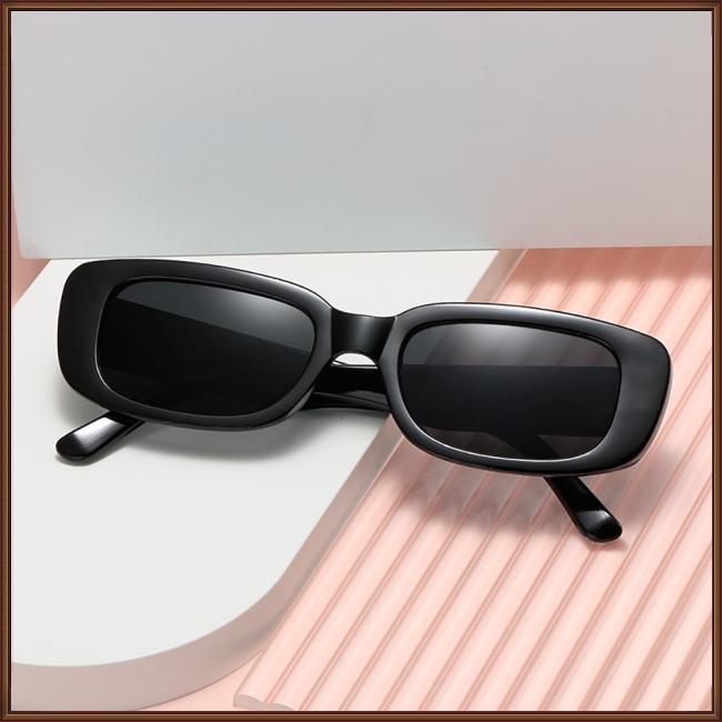 Kính Mát Gọng Vuông Nhỏ Chống Tia Uv Thời Trang Cho Nam Nữ