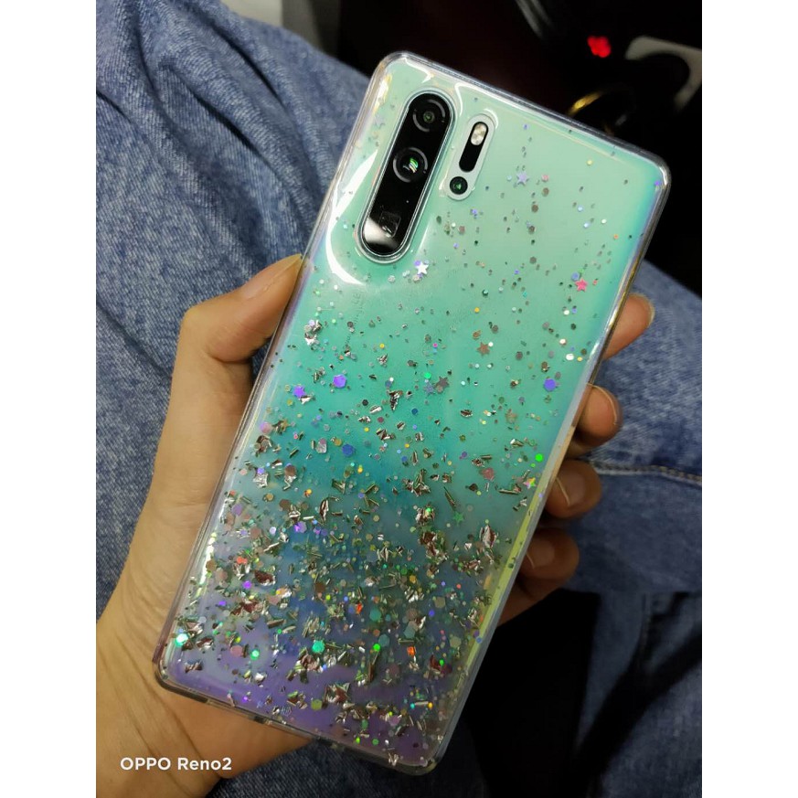 Ốp lưng kim tuyến trong suốt cho điện thoại OPPO A8 Reno 2f 2 Z 10x Zoom A9 A5 2020 F