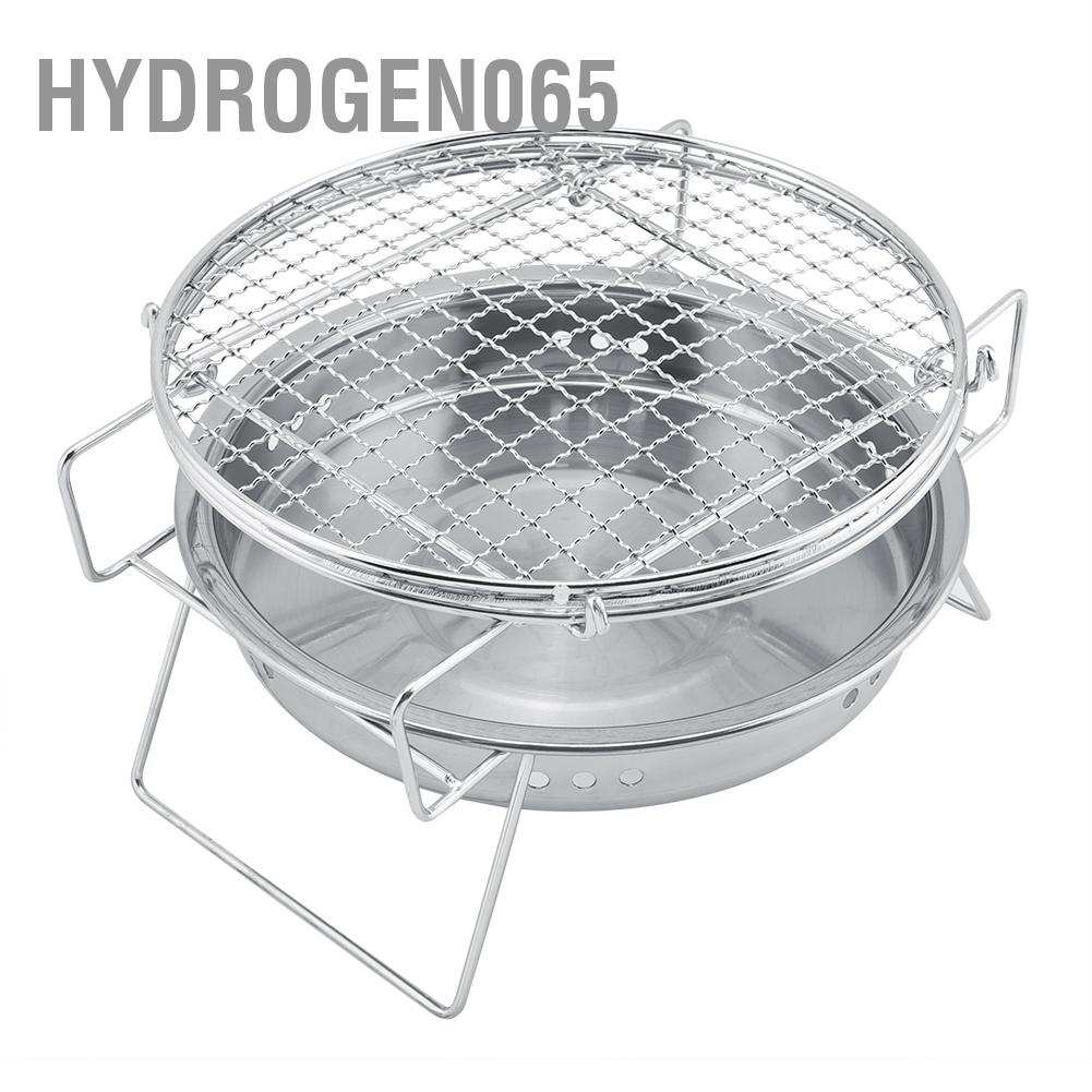 Hàng giao ngayThép không gỉ Mini BBQ Grill Gấp Di động Thích hợp cho các hiên cắm trại ngoài trời