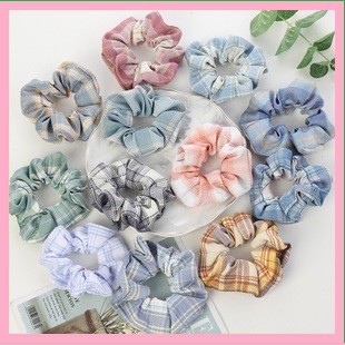 [FLASH SALE]Scrunchies dây buộc tóc vải cột tóc vải trơn bóng hot trend Hàn Quốc bán buôn bán sỉ