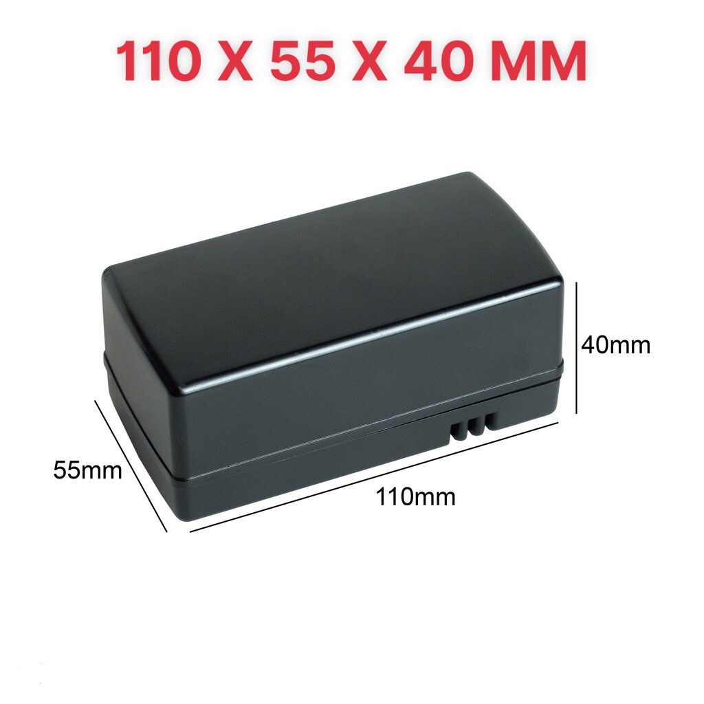 Hộp nhựa ABS 110x55x40mm kèm ốc vít - Hộp nhựa đựng mạch điện tử - Hộp kỉ thuật điện