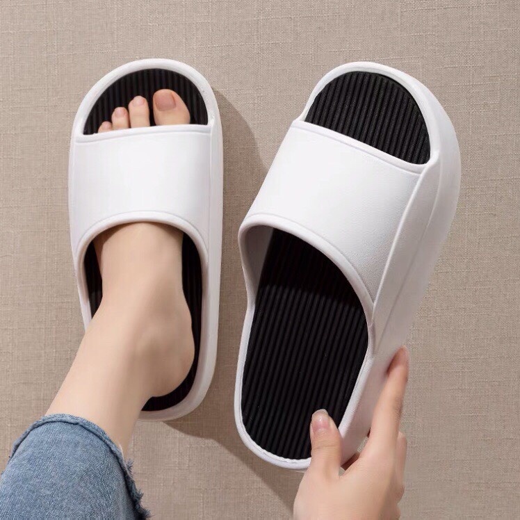 [Giá hủy diệt] Dép bánh mỳ nữ trơn đế cao 4m siêu nhẹ chống nước, chống trơn trượt êm chân siêu hot