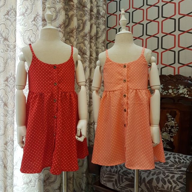 ĐẦM MAXI 2 DÂY CHẤM BI