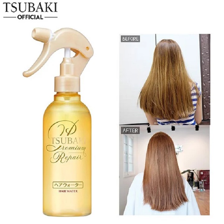 Xịt dưỡng tóc phục hồi tóc hư tổn, ngăn rụng tóc Tsubaki Premium Repair Hair Water 220ml