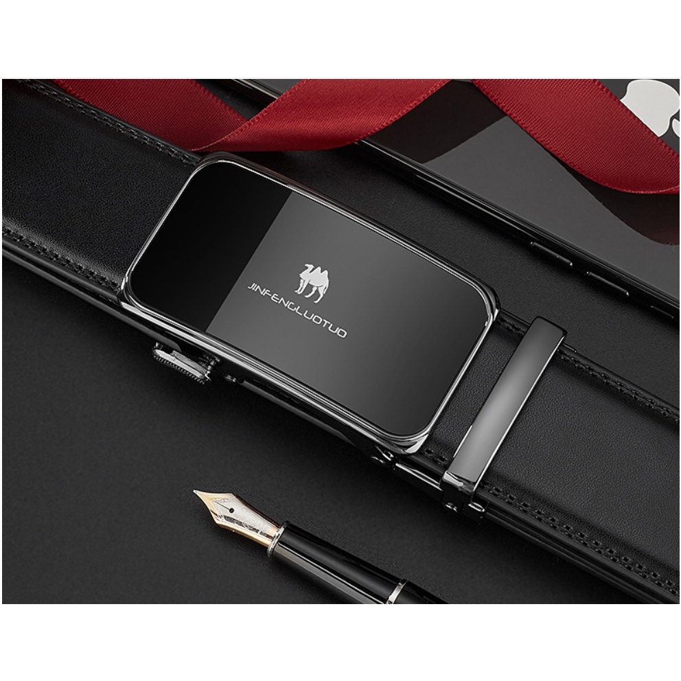 Thắt lưng nam da bò nguyên chất mặt khóa tự động hợp kim cao cấp