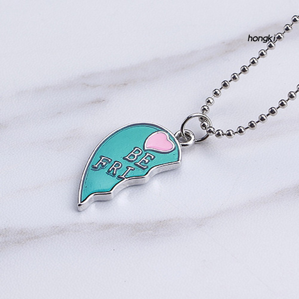 Bộ 2 vòng cổ Mặt Nửa Trái Tim Ghép Cho Bạn Thân