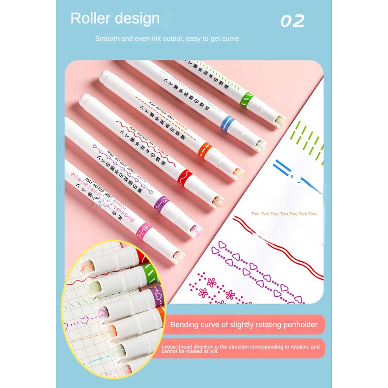 Set 3 Bút Đánh Dấu Dạng Cong Nhanh Khô Nhiều Màu Sắc