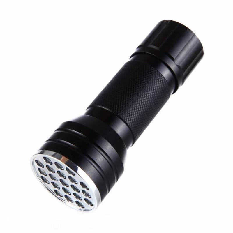Đèn pin led uv 21 bóng 395-400nm chuyên dụng cho thú cưng / mèo con