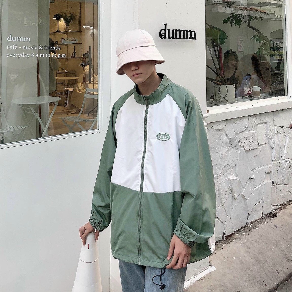 [Giá hủy diệt] [Ảnh thật] [Chính hãng] Áo Khoác Dù 7ZIA Ulzzang Nam Nữ Unisex Form Rộng Bomber Jacker | BigBuy360 - bigbuy360.vn