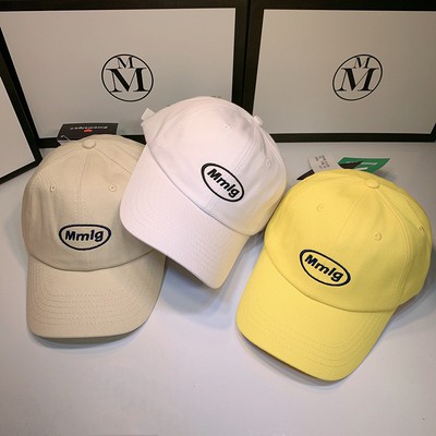 MMLG Korean brand 87mm letter embroidery fashion simple baseball cap