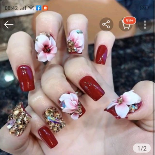 Móng tay ( nail ) thiết kế có hình thật