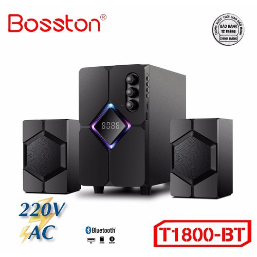 [Mã ELHACE giảm 4% đơn 300K] Loa 2.1 Bosston T1800-Bluetooth-Led RGB - AC 220V