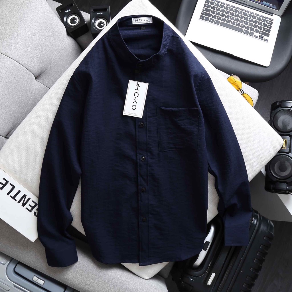 Áo Sơ Mi Vải Đũi Dài Tay Mát Mịn Không Nhăn Thoáng Mát, Thấm Hút, Kiểu Dáng Trẻ Trung | BigBuy360 - bigbuy360.vn