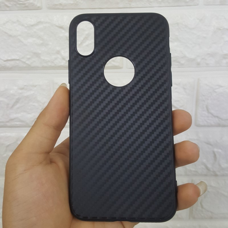 ỐP LƯNG IPHONE X SILICON VÂN CARBON CỰC ĐẸP