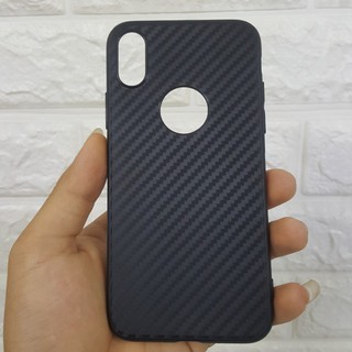 ỐP LƯNG IPHONE X SILICON VÂN CARBON CỰC ĐẸP
