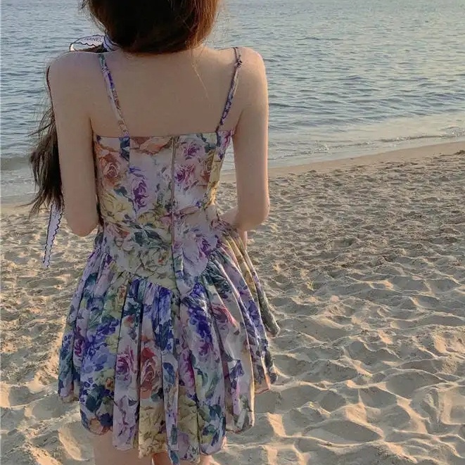 Đầm Hai Dây Dáng Ôm Phong Cách Pháp Thời Trang Mùa Hè Hàng Mới