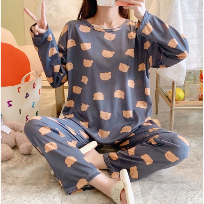 Đồ Ngủ Nữ Pijama Dài Tay Mặc Nhà Đồ Bộ Dài Tay Cotton Dễ Thương Latozia BĐN06 | BigBuy360 - bigbuy360.vn