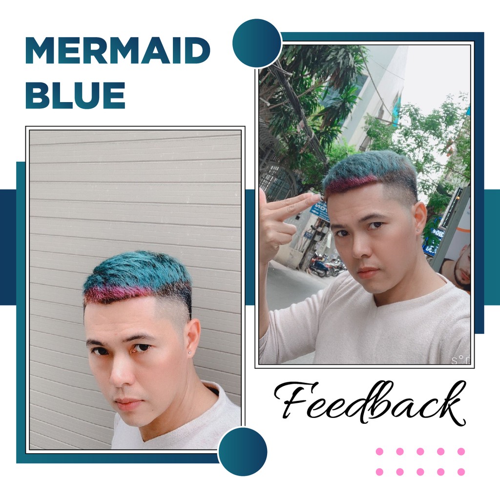 Thuốc Nhuộm Tóc Màu Xanh Tiên Cá / Mermaid Blue | Cần Tẩy Tóc - Minzihair