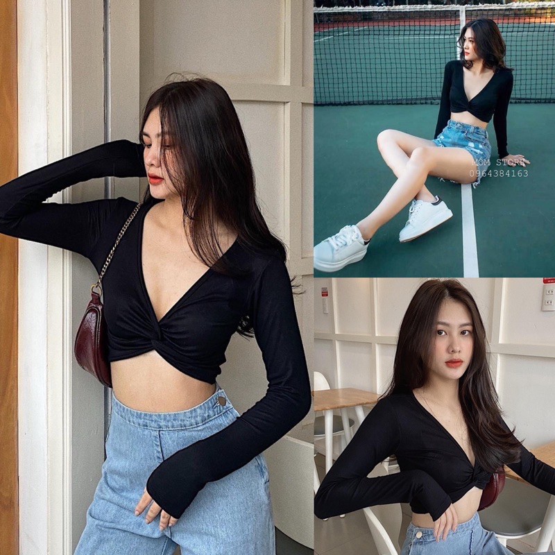 Áo Croptop Xoắn Ngực Siêu Xinh [ẢNH THẬT 100%