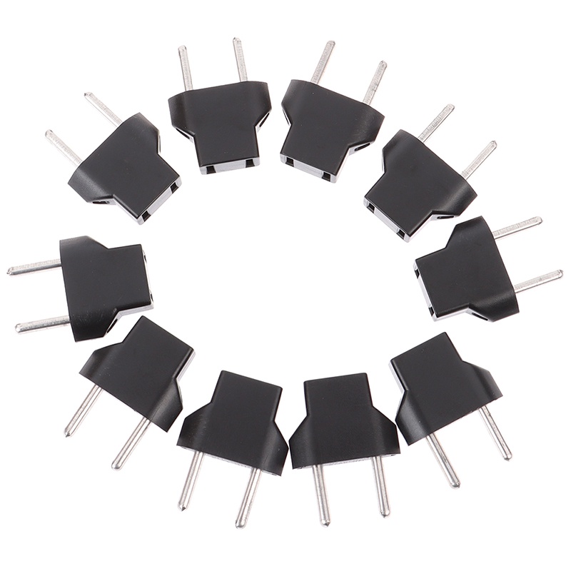 XBVN 10PCS US /AU to EU Euro Europe AC Power Plug Converter Travel Adapter Charger