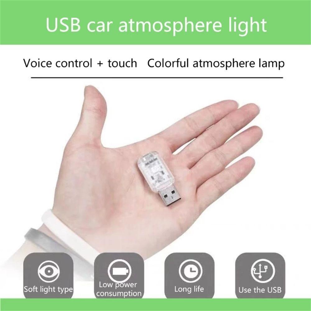 Đèn LED 5V USB Điều Khiển Bằng Giọng Nói Trang Trí Nội Thất Xe Hơi VANES1