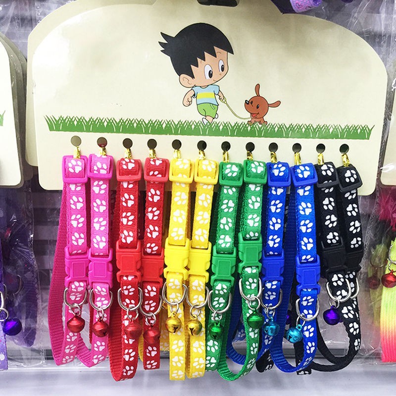 (MớI) Vòng Cổ Có Chuông HìNh DấU Chân Cỡ Nhỏ Cho Thú Cưng