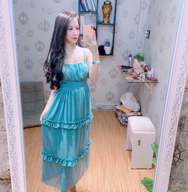 Đầm voan hai dây có lớp lót mút ngực siêu xinh | BigBuy360 - bigbuy360.vn