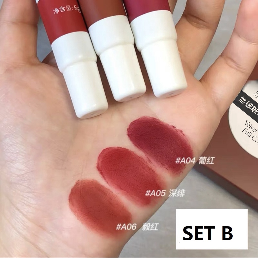 set 3 son Nhung CAPPUVINI Velvet Touch Full Colour Mã NO.A09-3