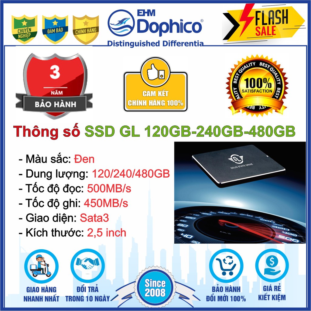 Ổ cứng SSD GL 480GB/240GB/120GB – CHÍNH HÃNG – Bảo hành 3 năm – Tặng cáp dữ liệu Sata 3.0 | BigBuy360 - bigbuy360.vn