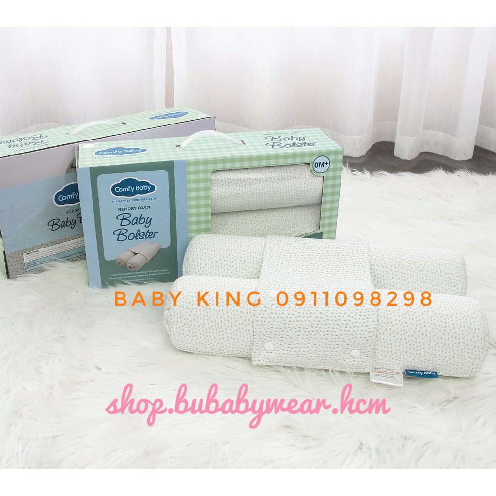 Bộ Gối chặn sợi tre bamboo Comfybaby CFN02 - set gối ôm sợi tre kháng khuẩn cho bé