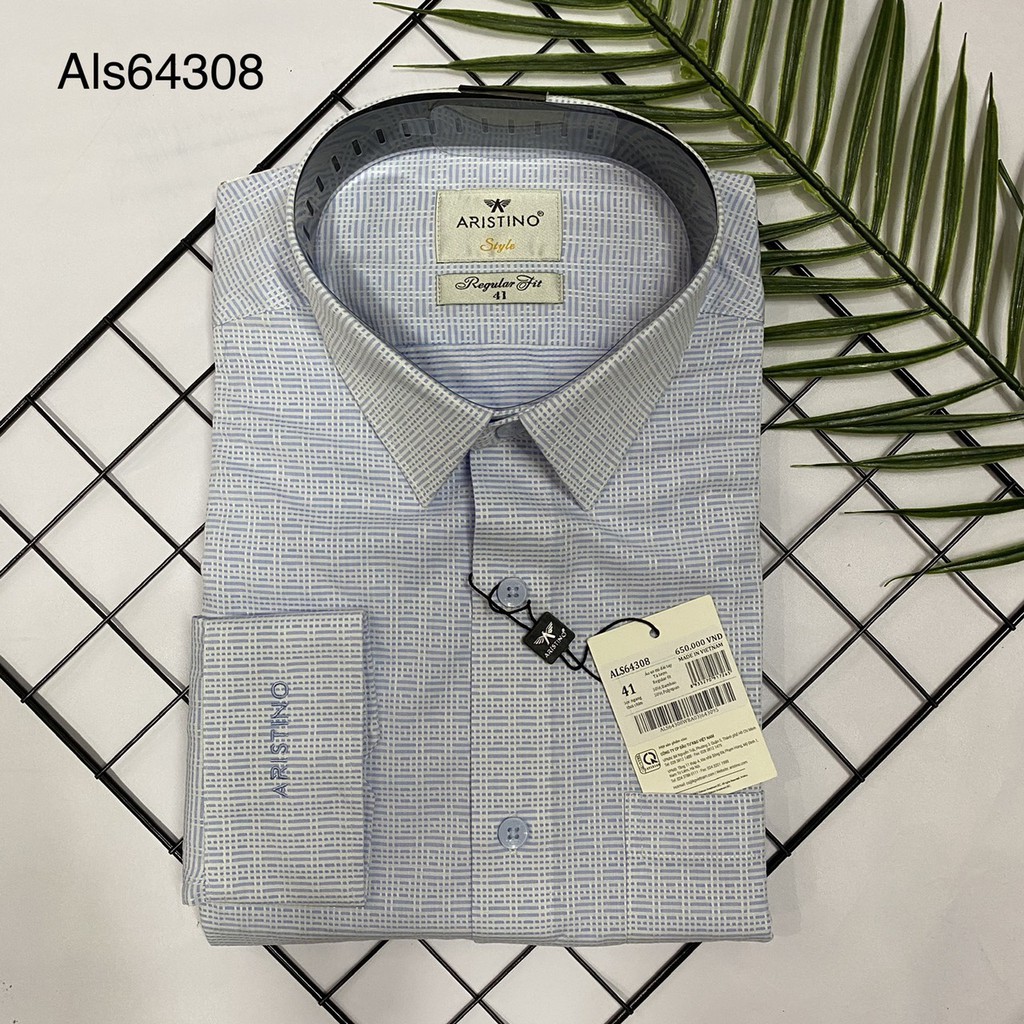 Áo Sơ Mi Dài Tay Aristino ALS64308 Regular có 38/39/40/41/42