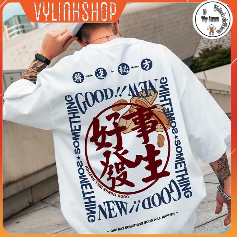 ⚠️HÀNG MỚI VỀ⚠️ Áo Thun Tay Ngắn In Chữ May Mắn Trẻ Trung Cho Cặp Đôi Size M-8Xl