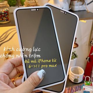 IPhone 6 đến 11 Pro max - Kính Cường Lực Chống Nhìn Trộm PRivacy Full màn hình viền nhỏ