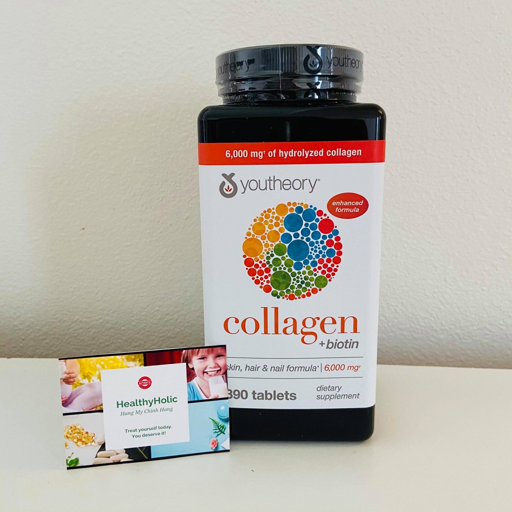 [HÀNG MỸ] Viên Uống Đẹp Da - Chống Lão Hóa Collagen Youtheory Mỹ 390 Viên - bổ sung Collagen