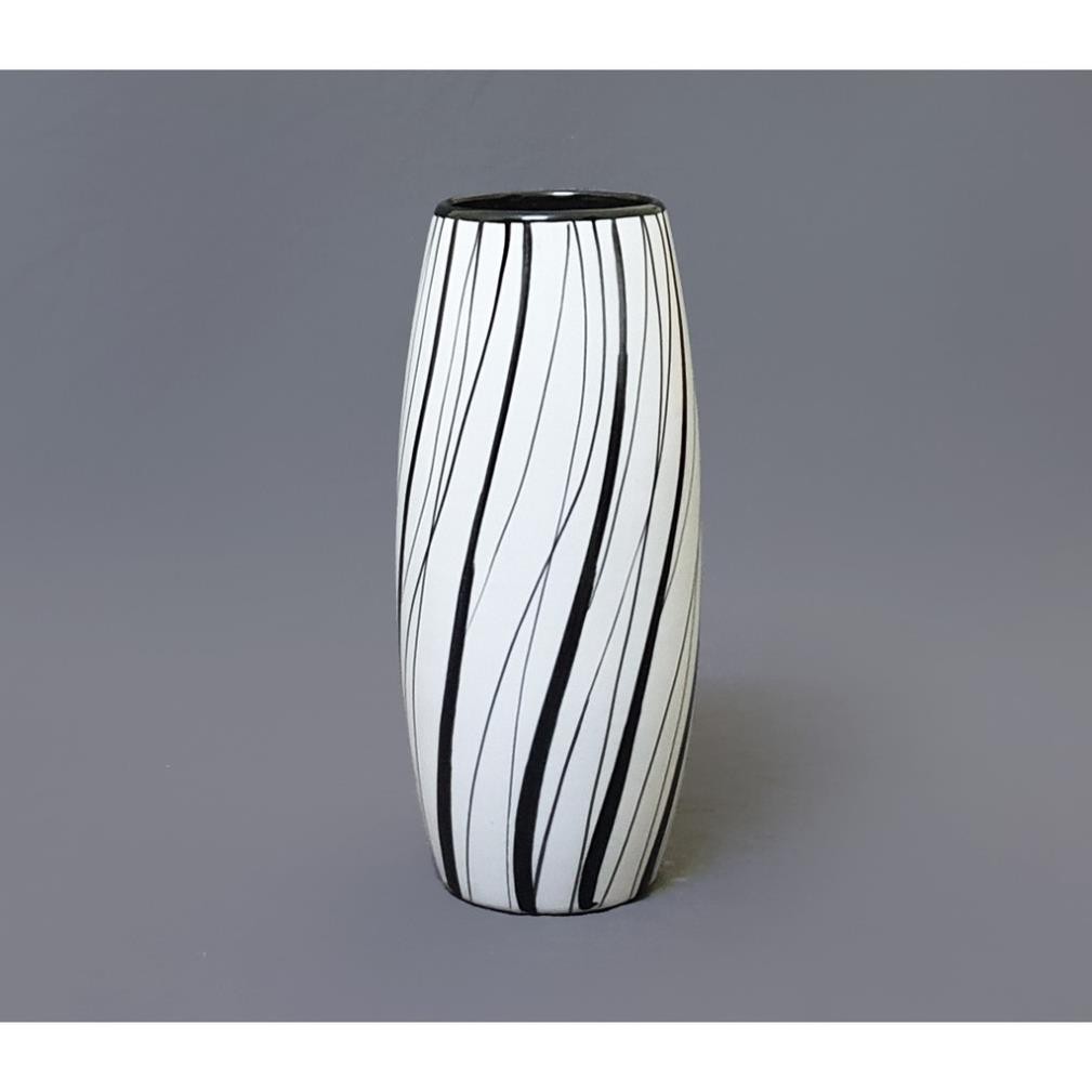 Lọ hoa sứ cao cấp Bát Tràng cao 20cm S102 - 6 màu men