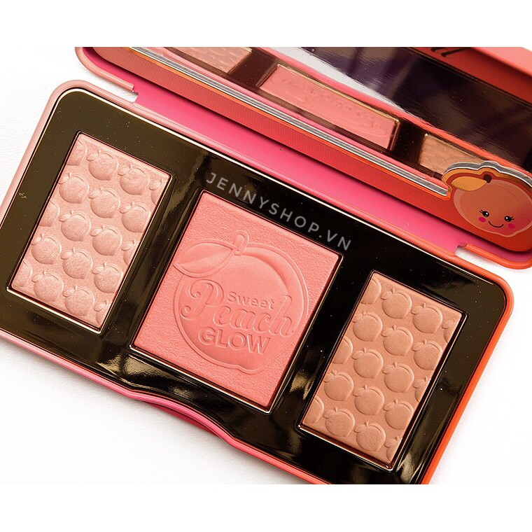 Bảng Má Tạo Khối Bắt Sáng Too Faced Sweet Peach Glow Peach-Infused Highlighting Palette