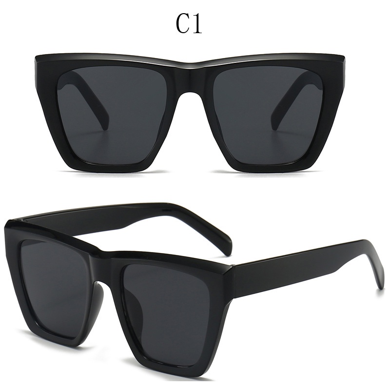 Kính Mát Gọng Vuông Lớn Chống Tia UV400 Thời Trang Cho Nữ