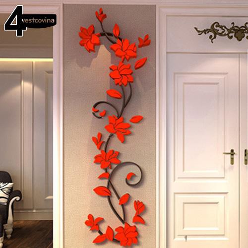 Hoa trang trí 3D dán tường