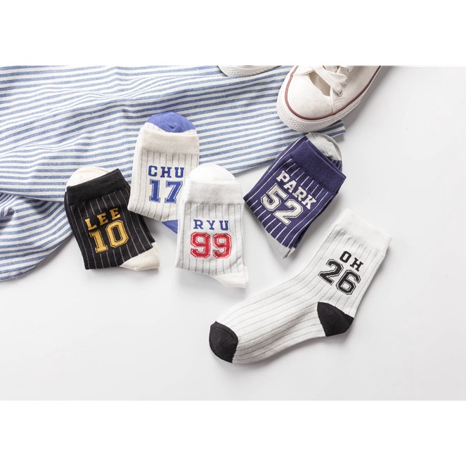 Vớ Tất Nam Nữ cổ lửng Chữ Số đủ màu phong cách trẻ trung, năng động.