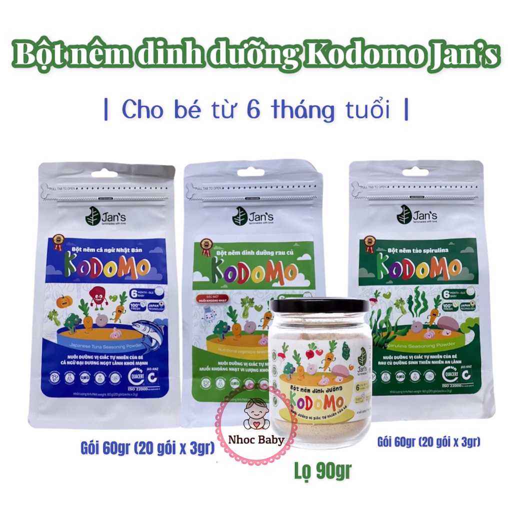 Bột nêm dinh dưỡng Kodomo cho bé từ 6m+ (10/2022)