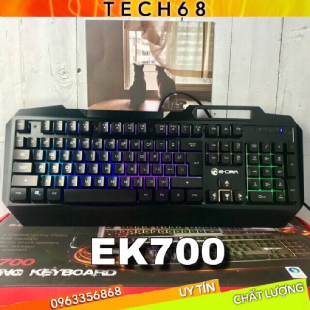 Bộ Bàn Phím Chuột Gaming E-Dra EK700 Hiệu Ứng Led Đổi Màu 9 Chế Độ - Bộ Chuột Và Bàn Phím Chuyên Game Chính Hãng | WebRaoVat - webraovat.net.vn