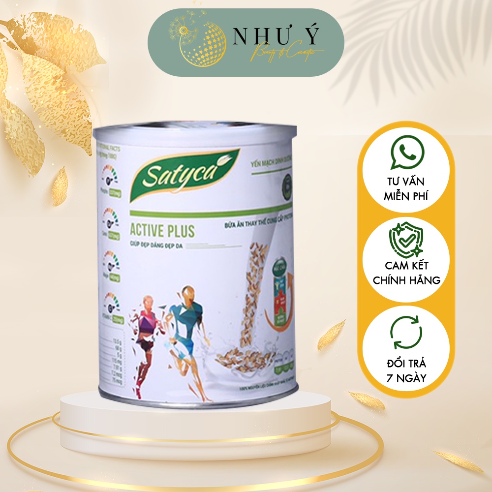 Sữa yến mạch Satyca Active Plus cung cấp năng lượng cho lứa tuổi thanh niên hộp 410g - NN047