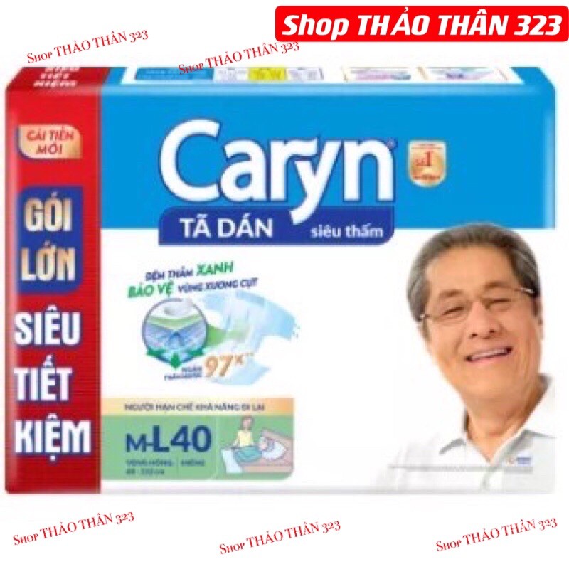 Tã / Bỉm DÁN CARYN SIÊU THẤM NGƯỜI LỚN SỐ 1 NHẬT BẢN 🇯🇵 M10, ML10 (1 Bịch 10 Miếng)