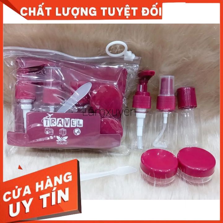 Bộ chiết mỹ phẩm TRAVEL 5 món mẫu mới nhỏ gọn_ tiện lợi dễ dàng khi mang đi du lịch   loại 1 giá rẻ tận gốc.